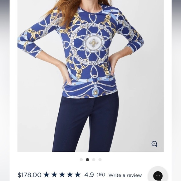 J McLaughlin Signature Tee in Red and Rope size xs - Picture 2 of 11